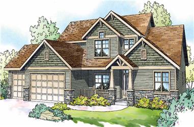 4-Bedroom, 2963 Sq Ft Craftsman House Plan - 108-1114 - Front Exterior