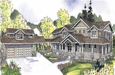 4-Bedroom, 5222 Sq Ft Country House Plan - 108-1118 - Front Exterior