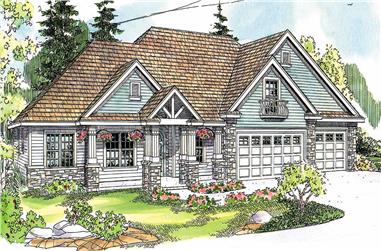 3-Bedroom, 3439 Sq Ft Country House Plan - 108-1129 - Front Exterior