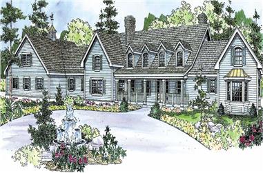 4-Bedroom, 5194 Sq Ft Country Home Plan - 108-1131 - Main Exterior