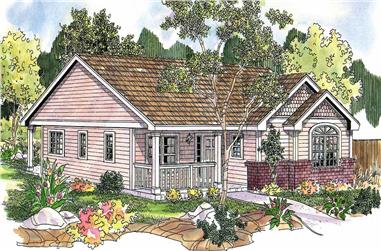 3-Bedroom, 1373 Sq Ft Small House Plan - 108-1140 - Main Exterior