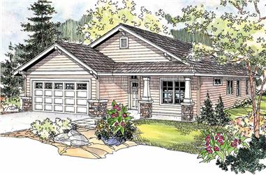3-Bedroom, 1430 Sq Ft Country House Plan - 108-1150 - Front Exterior
