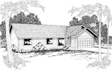 4-Bedroom, 1620 Sq Ft Ranch Home Plan - 108-1189 - Main Exterior