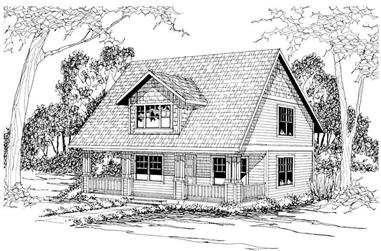 3-Bedroom, 1414 Sq Ft Country Home Plan - 108-1196 - Main Exterior