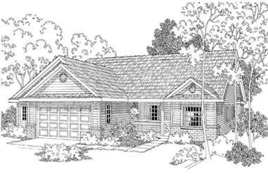 3-Bedroom, 1867 Sq Ft Country Home Plan - 108-1248 - Main Exterior