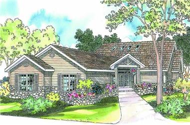 3-Bedroom, 2673 Sq Ft Contemporary Home Plan - 108-1284 - Main Exterior