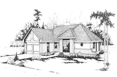 2-Bedroom, 1828 Sq Ft Ranch Home Plan - 108-1302 - Main Exterior