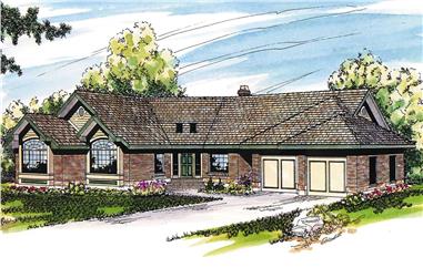 3-Bedroom, 2630 Sq Ft Ranch House - Plan #108-1388 - Front Exterior