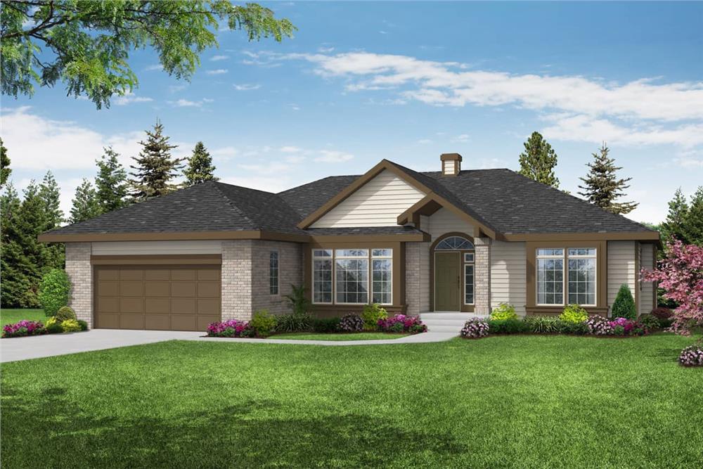 Ranch style home (ThePlanCollection: Plan #108-1395)