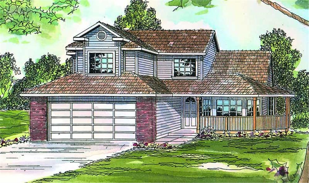 Front elevation of Country home (ThePlanCollection: House Plan #108-1431)