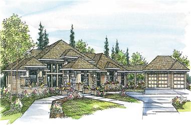 3-Bedroom, 3065 Sq Ft Contemporary House - Plan #108-1438 - Front Exterior