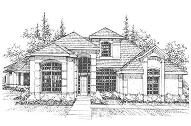 4-Bedroom, 3791 Sq Ft Contemporary House Plan - 108-1451 - Front Exterior