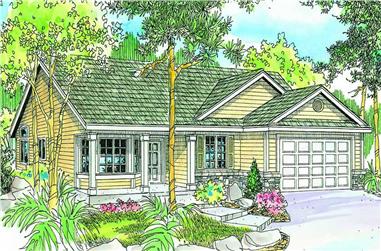 3-Bedroom, 1802 Sq Ft Country Home Plan - 108-1462 - Main Exterior