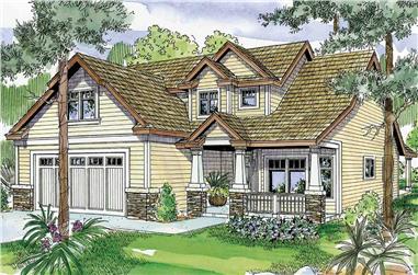3-Bedroom, 2091 Sq Ft Country Home Plan - 108-1463 - Main Exterior