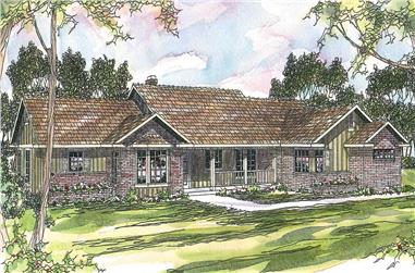 4-Bedroom, 2339 Sq Ft Ranch House Plan - 108-1477 - Front Exterior