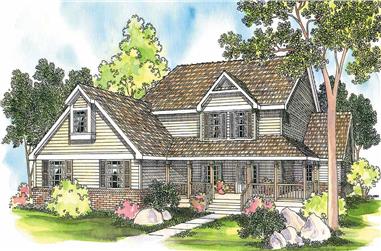 6-Bedroom, 3759 Sq Ft Country House Plan - 108-1484 - Front Exterior