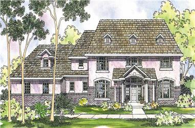 4-Bedroom, 4022 Sq Ft Colonial Home Plan - 108-1512 - Main Exterior