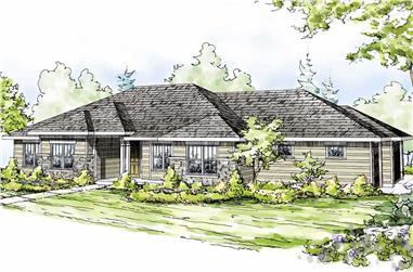 4-Bedroom, 2629 Sq Ft Prairie House Plan - 108-1515 - Front Exterior