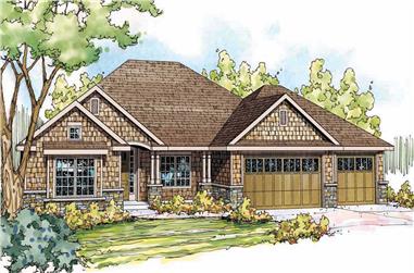 3-Bedroom, 2437 Sq Ft Shingle House Plan - 108-1525 - Front Exterior
