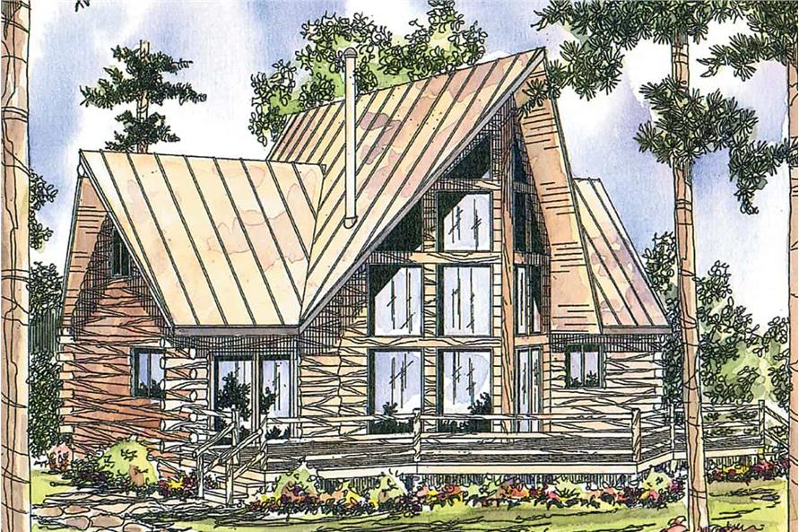 Log Cabin home (ThePlanCollection: Plan #108-1538)