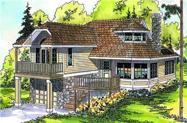 1-Bedroom, 1434 Sq Ft Contemporary Home Plan - 108-1549 - Main Exterior
