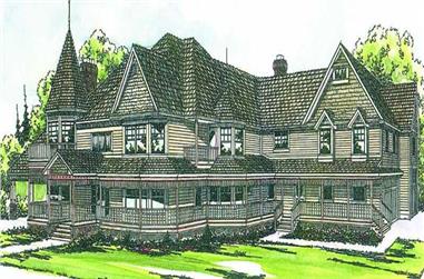 5-Bedroom, 6043 Sq Ft Colonial House Plan - 108-1583 - Front Exterior