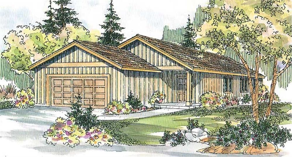 Country Ranch house design (ThePlanCollection: Plan #108-1611)