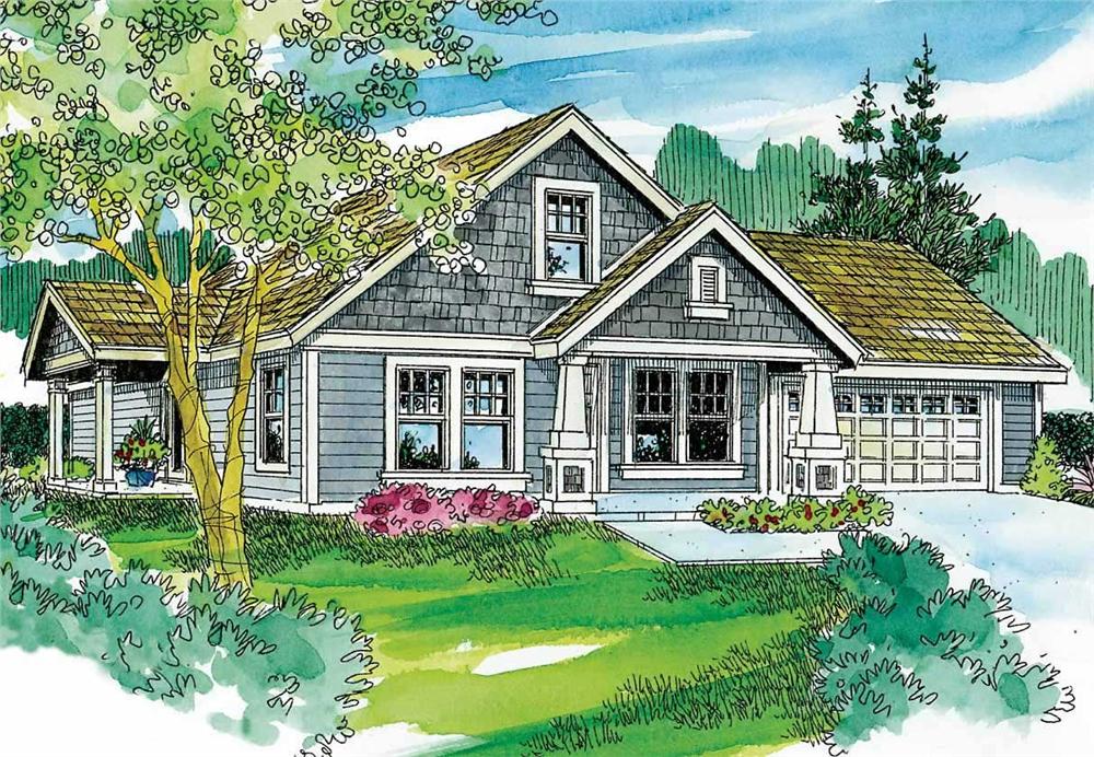 This is an artists rendering of these Craftsman Home Plans.