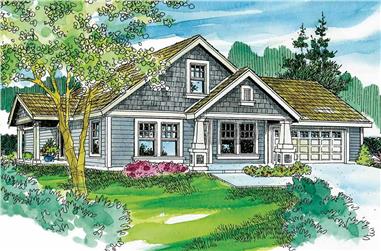 3-Bedroom, 1436 Sq Ft Cape Cod House Plan - 108-1642 - Front Exterior