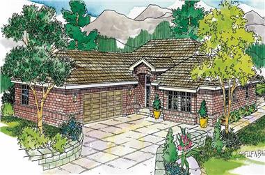 3-Bedroom, 1721 Sq Ft European Home Plan - 108-1653 - Main Exterior