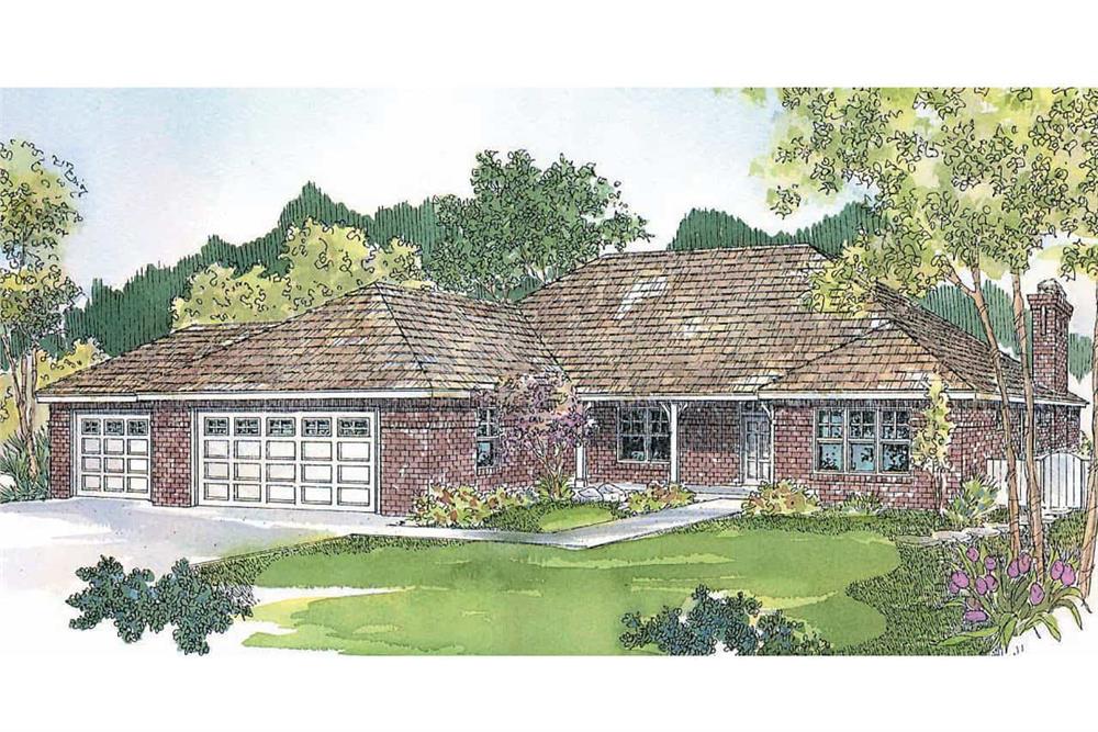 Ranch style home (ThePlanCollection: Plan #108-1658)