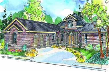 3-Bedroom, 3026 Sq Ft Ranch House Plan - 108-1659 - Front Exterior