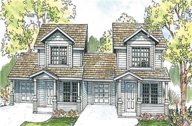 1-Bedroom, 926 Sq Ft Country Home Plan - 108-1670 - Main Exterior