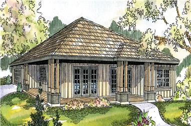 3-Bedroom, 1808 Sq Ft Country Home Plan - 108-1694 - Main Exterior