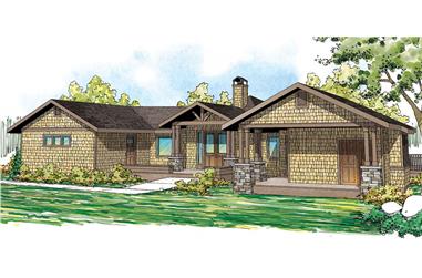 3-Bedroom, 2404 Sq Ft Craftsman House Plan - 108-1707 - Front Exterior