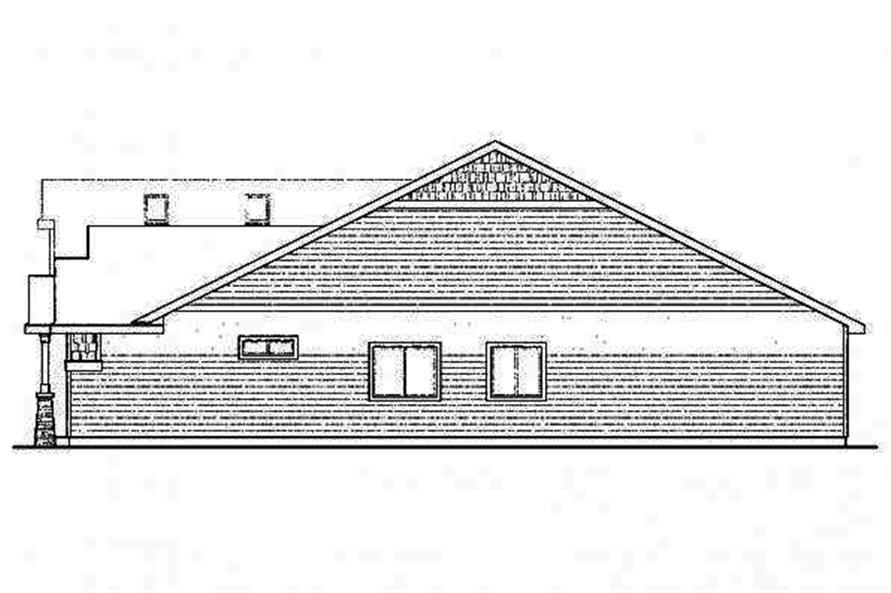 Home Plan Right Elevation of this 3-Bedroom,2319 Sq Ft Plan -108-1717