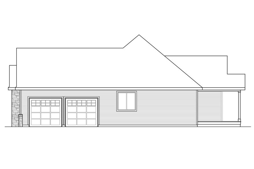 Home Plan Right Elevation of this 3-Bedroom,2283 Sq Ft Plan -108-1722
