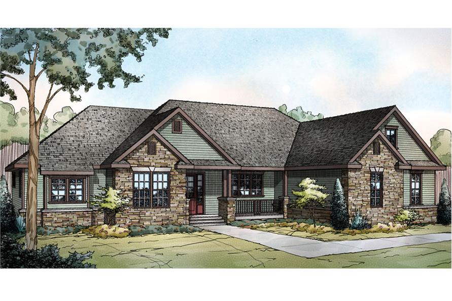 3-Bedroom, 2283 Sq Ft Ranch House Plan - 108-1722 - Front Exterior