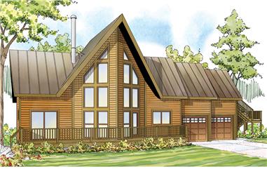 3-Bedroom, 1680 Sq Ft A Frame Home Plan - 108-1746 - Main Exterior