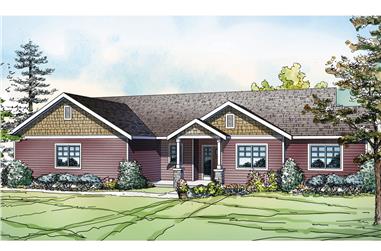 3-Bedroom, 1639 Sq Ft Country Home Plan - 108-1753 - Main Exterior