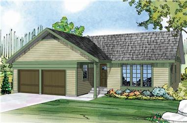 3-Bedroom, 1298 Sq Ft Ranch House Plan - 108-1761 - Front Exterior