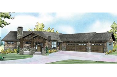 4-Bedroom, 4197 Sq Ft Shingle House Plan - 108-1788 - Front Exterior