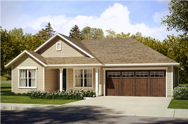 3-Bedroom, 1605 Sq Ft Ranch Home Plan - 108-1816 - Main Exterior