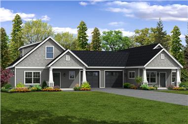 5-Bedroom, 2770 Sq Ft Multi-Unit House Plan - 108-1852 - Front Exterior