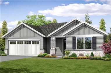 3-Bedroom, 1819 Sq Ft Ranch Home Plan - 108-1865 - Main Exterior