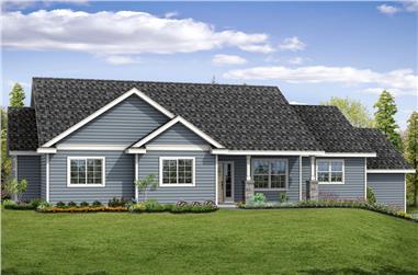 3-Bedroom, 1682 Sq Ft Country Home Plan - 108-1867 - Main Exterior