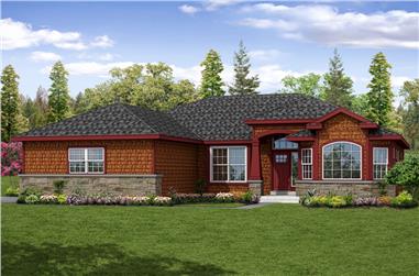 3-Bedroom, 2099 Sq Ft Shingle House Plan - 108-1875 - Front Exterior