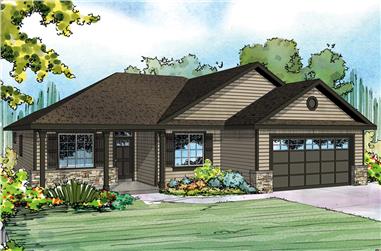3-Bedroom, 1811 Sq Ft Ranch House Plan - 108-1888 - Front Exterior