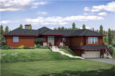 3-Bedroom, 2585 Sq Ft Ranch House Plan - 108-1902 - Front Exterior