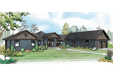 3-Bedroom, 2716 Sq Ft Country Home Plan - 108-1905 - Main Exterior